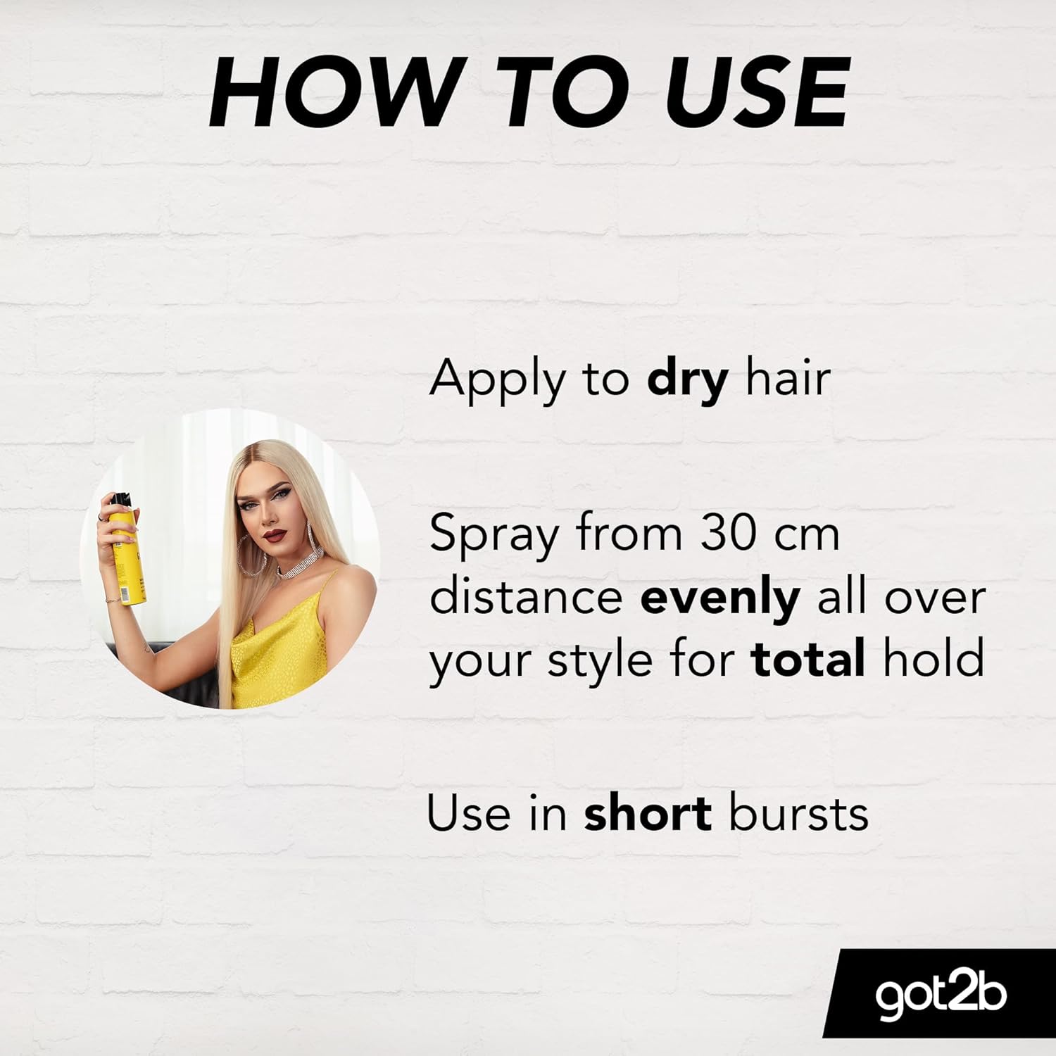got2b Glued Blasting Freeze Hairspray 300 ml, Glued Hairspray for up to 72h Ultra Strong Hold, Hairspray got2b, For Extreme Hairstyles, Vegan Formula